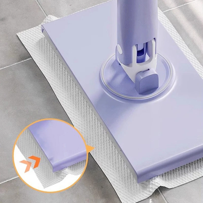 New Automatic Face Towel Mop Cloth Clip Dust Removal Paper Dry Towel Floor Wet Towel Household for Multifunctional Mop