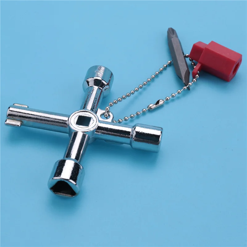 

ABAH-10X 4 In1 Meter Box Key Gas Key Meter Key Multi-Functional Utilities Key For Electric Cupboard Cabinet Opening Key