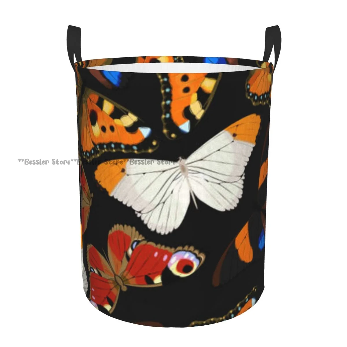

Butterflies Colorful Waterproof Storage Bag Household Dirty Laundry Basket Folding Clothes Organizer