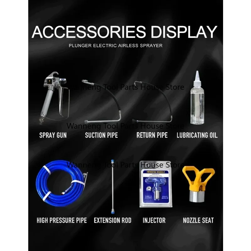 

High Pressure Electric Wall Airless Paint Spraying Machine, Pump Sprayer, Powerful, 1095