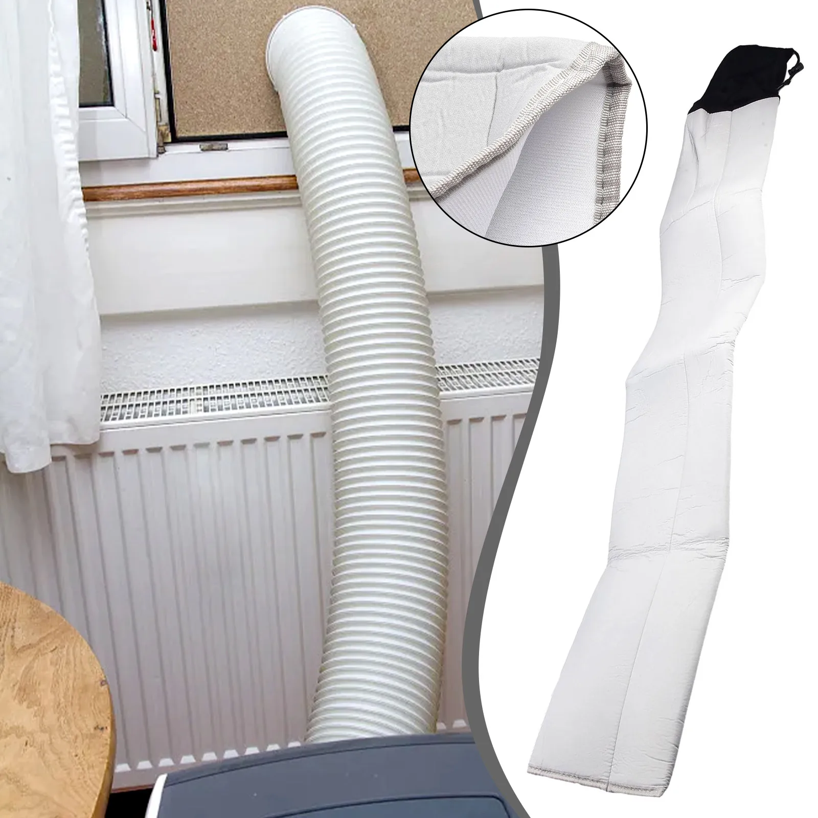 

Durable Hose Cover Accessories 59x5.9inch Air Conditioning Heat Dissipation Heat Insulated Oxford Cloth Portable