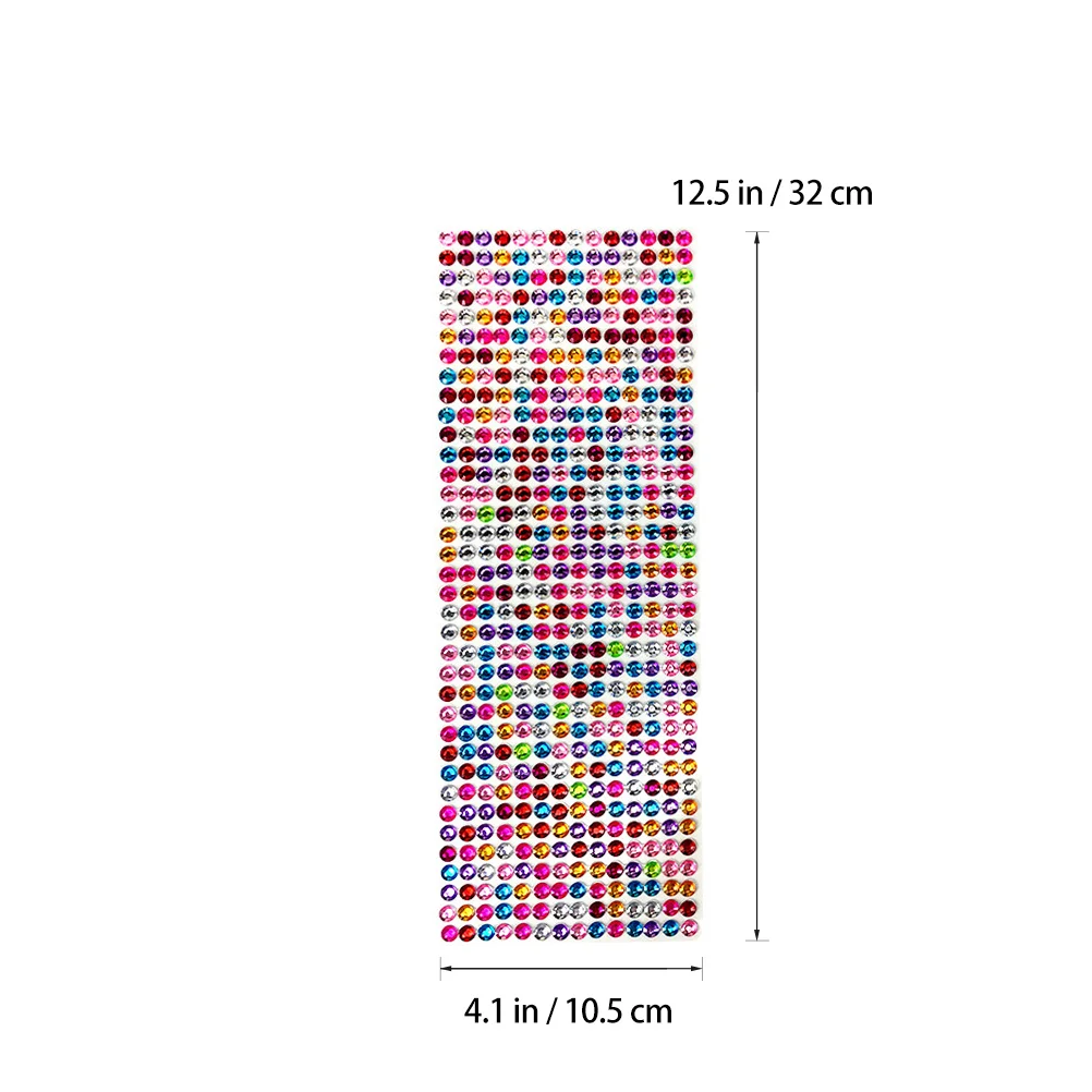 

6 Sheets Car Sticker Hand Account Stickers Face Gems Nail for Art Acrylic Delicate Scrapbook Supply Multi-function
