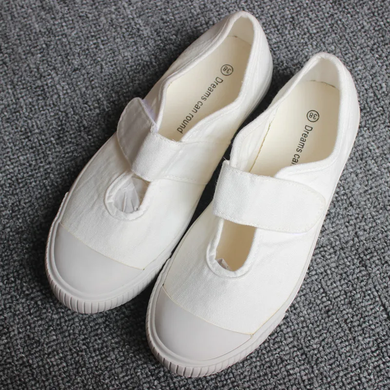 Women Canvas Shoes Casual Adhesive Tape, One Foot Pedal, Lazy Shoes, Women's Shoes, Canvas Shoes, Fashionable Trend