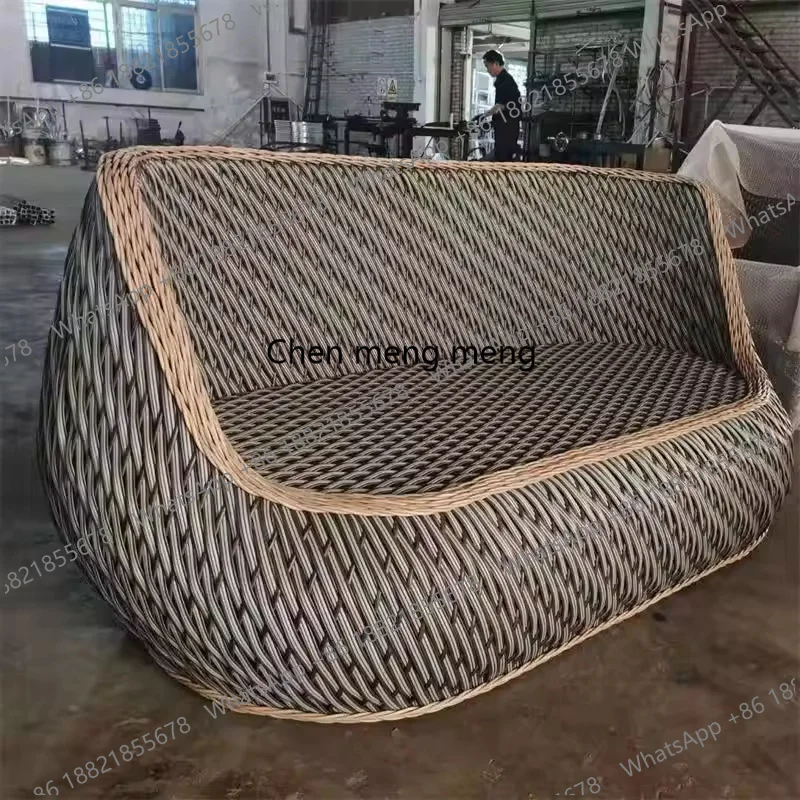 

Recliner Adjustable Sunbed Garden Rattan Outdoor Wicker Sofa