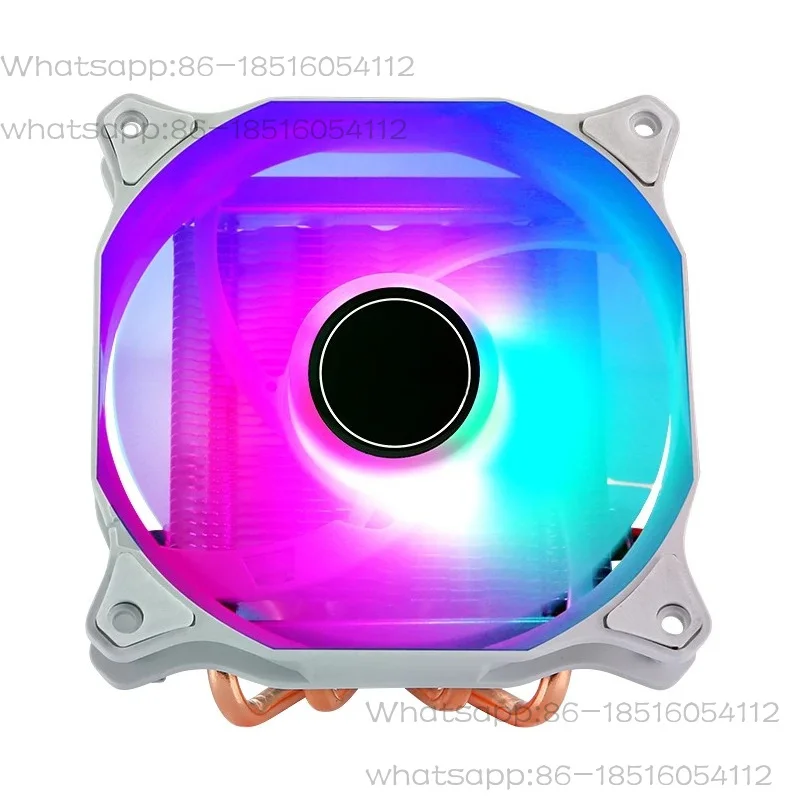 4 heat pipe down-pressed 12th generation i5cpu radiator 12cm white luminous 1155 fan b85 silent lga1200