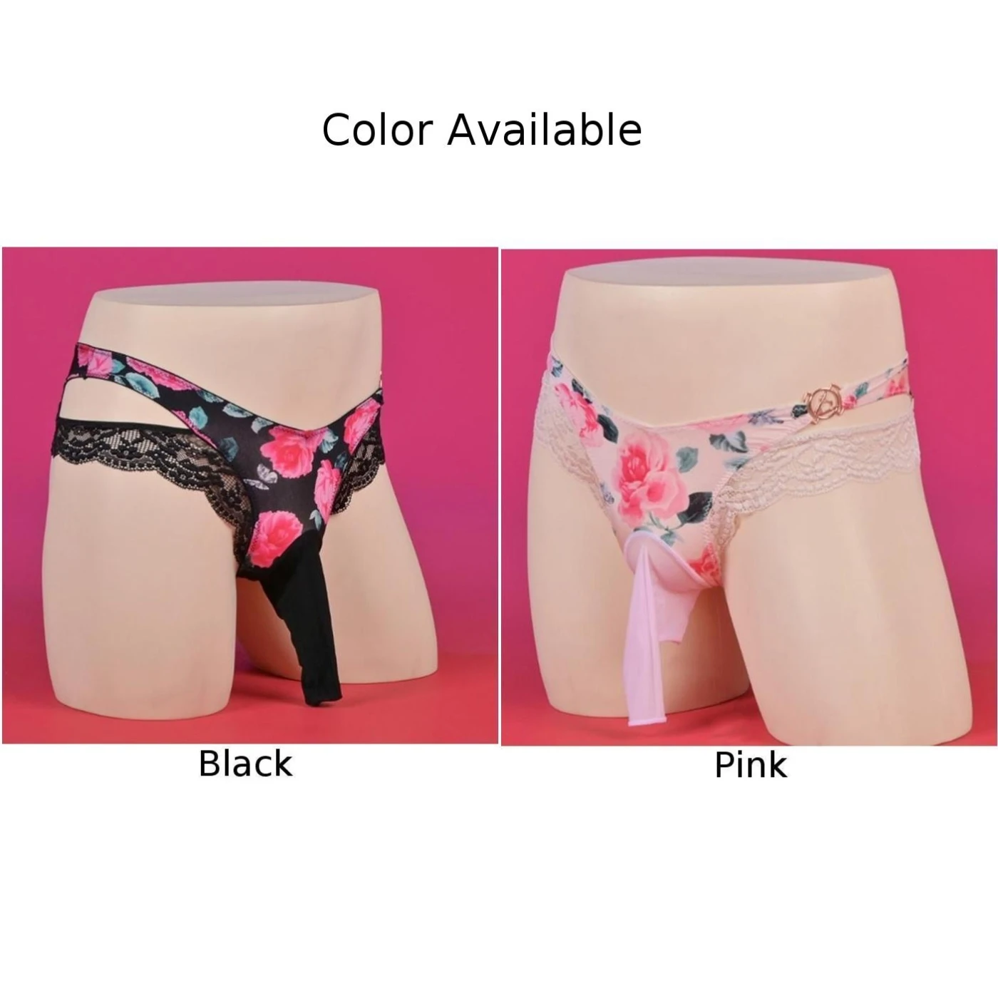 

Men Sissy Briefs Comfortable Pouch Floral Printed Panties Sexy Elastic Lace Hollow Out Underwear Underpants