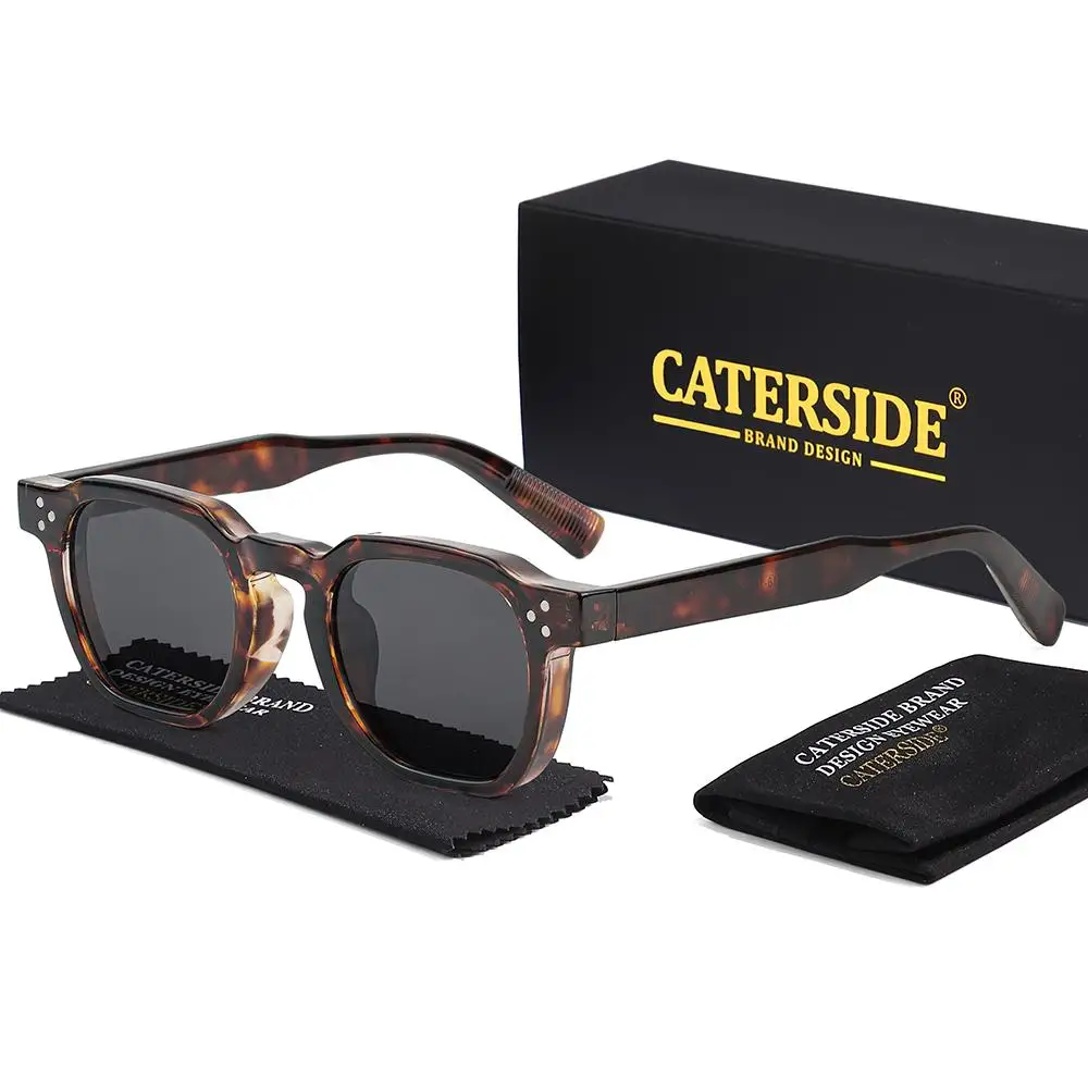 CATERSIDE Modische Herren-Sonnenbrille Markendesign Quadratische Punk-Sonnenbrille Damen Outdoor Reise Party Dekoration Geschenk Brille UV400 – Detail 20