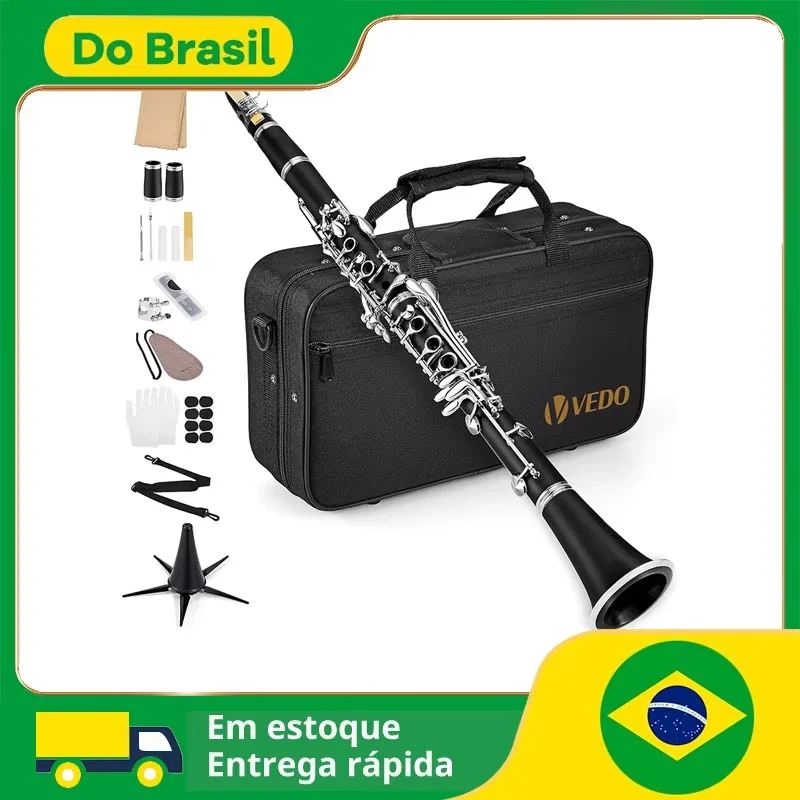 الكلارينيت Bb الكلارينيت 17 مفتاح 6 حلقات Blackwinds المهنية الكلارينيت آلات النفخ الموسيقية مع حقيبة الملحقات #1