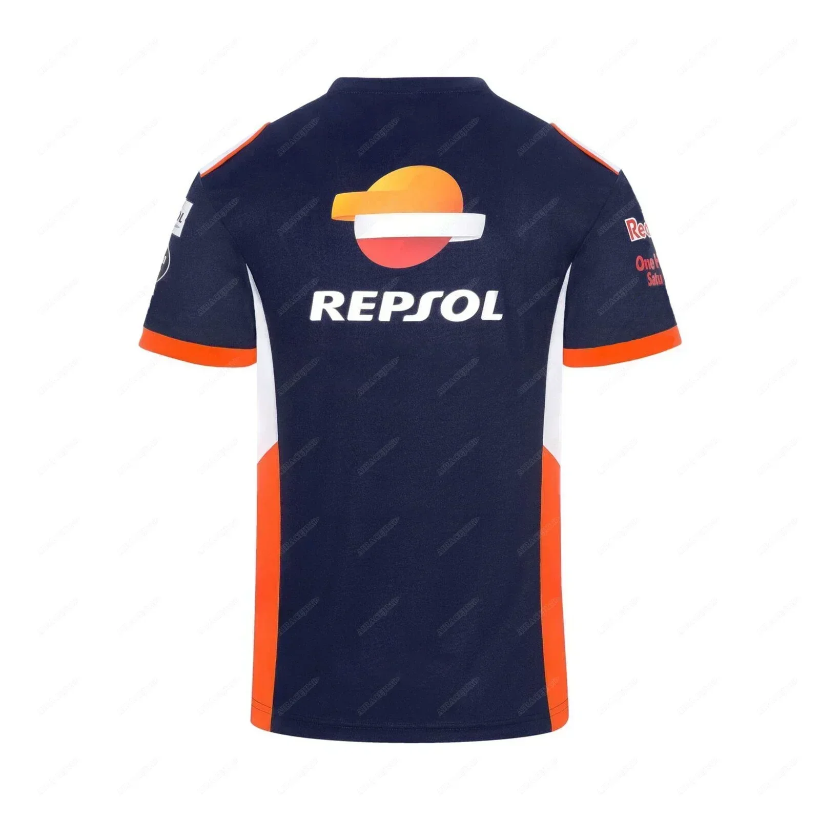Summer HRC Repsol T-Shirt Motos GP Racing For HONDA Riding Sports Jerseys Mens Quick Dry Breathable Not Fade Dark Blue White