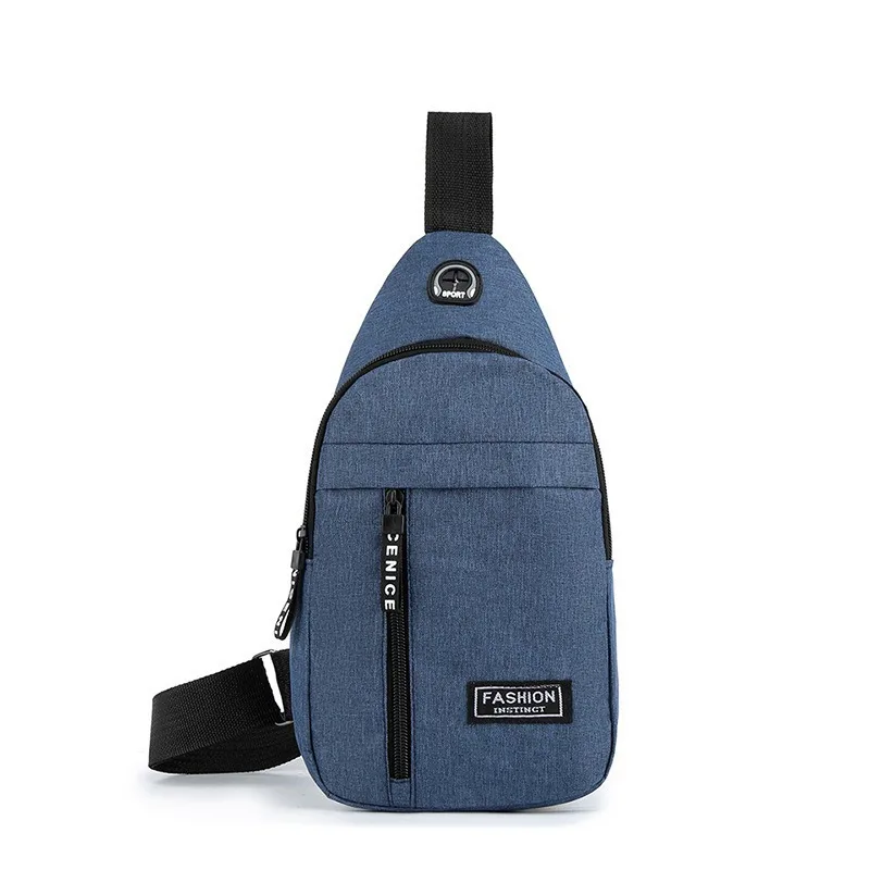 Multi-functional men's cycling chest bag, waterproof nylon fabric single-shoulder small back lightweight commuting bag