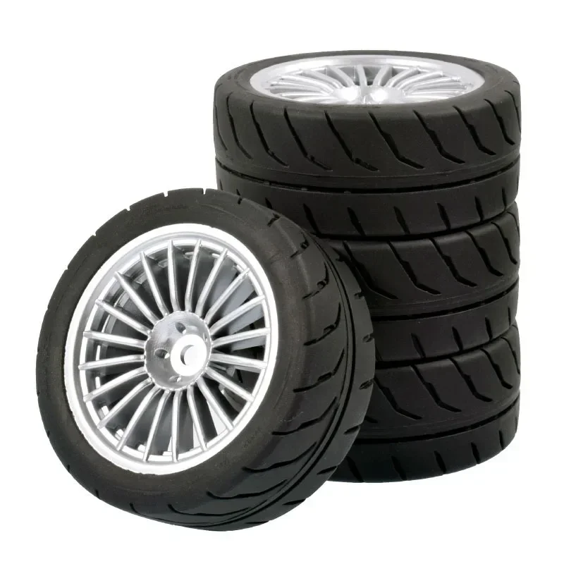 68mm Radreifen mit 12mm Sechskantfelge, Langlebiger Gummi für 1/10 1/12 1/14 RC-Rennwagen, Kompatibel mit Wltoys 144001