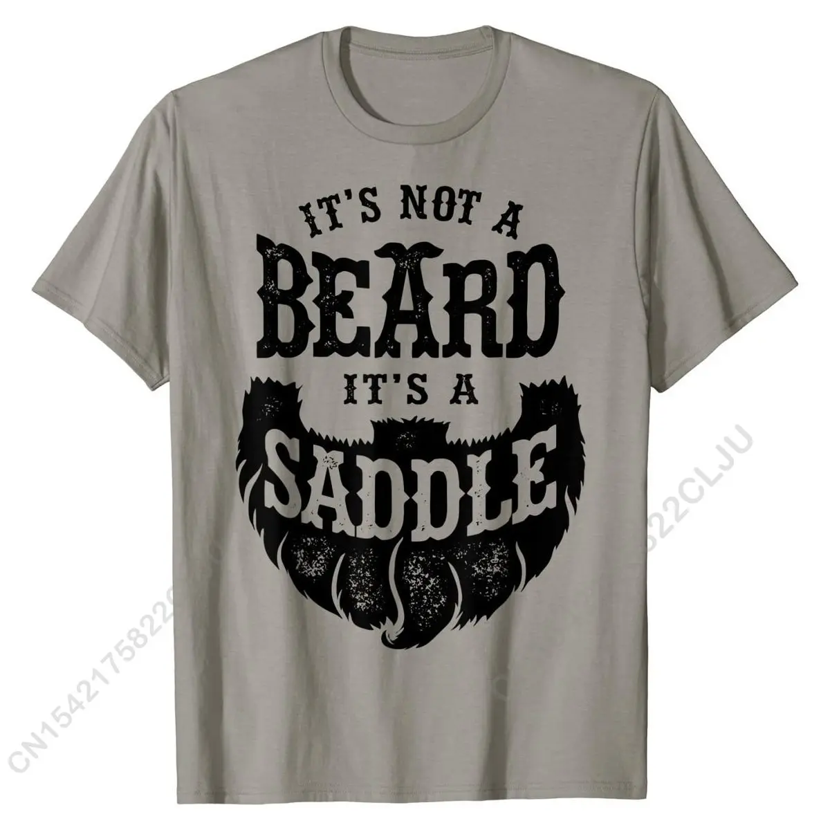 

It's Not A Beard It's A Saddle Funny Bearded Men Joke Gifts T-Shirt Top T-shirts Cool Slim Fit Men Tops Shirts Cool Cotton