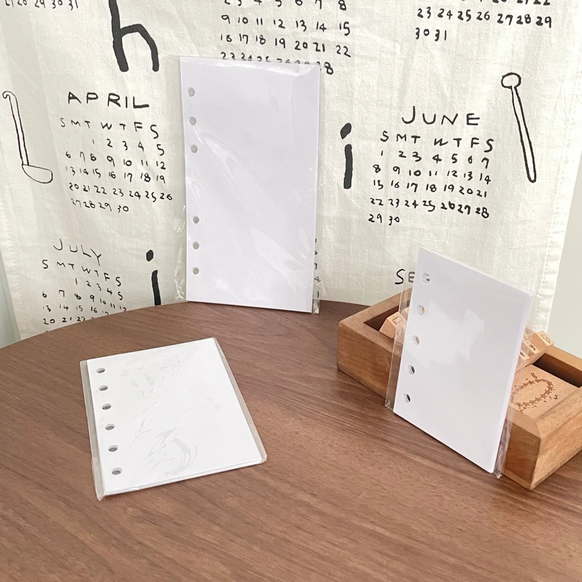 5 Holes Release Paper Refill Pages, Double Sided Blank Loose Leaf Inner Pages for A4 A5 A6 A7 M5 Scrapbook DIY Supplies