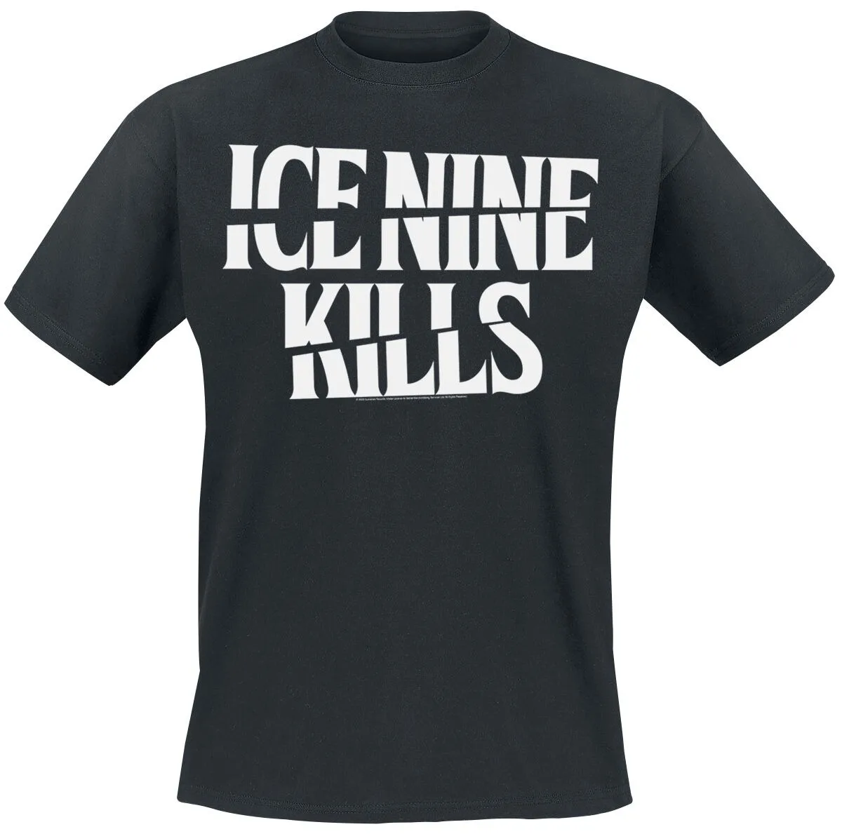 Ice Nine Kills Dual-Sided Unisex T-shirt Repeated Logo & Knife Emblem Print Casual Tee