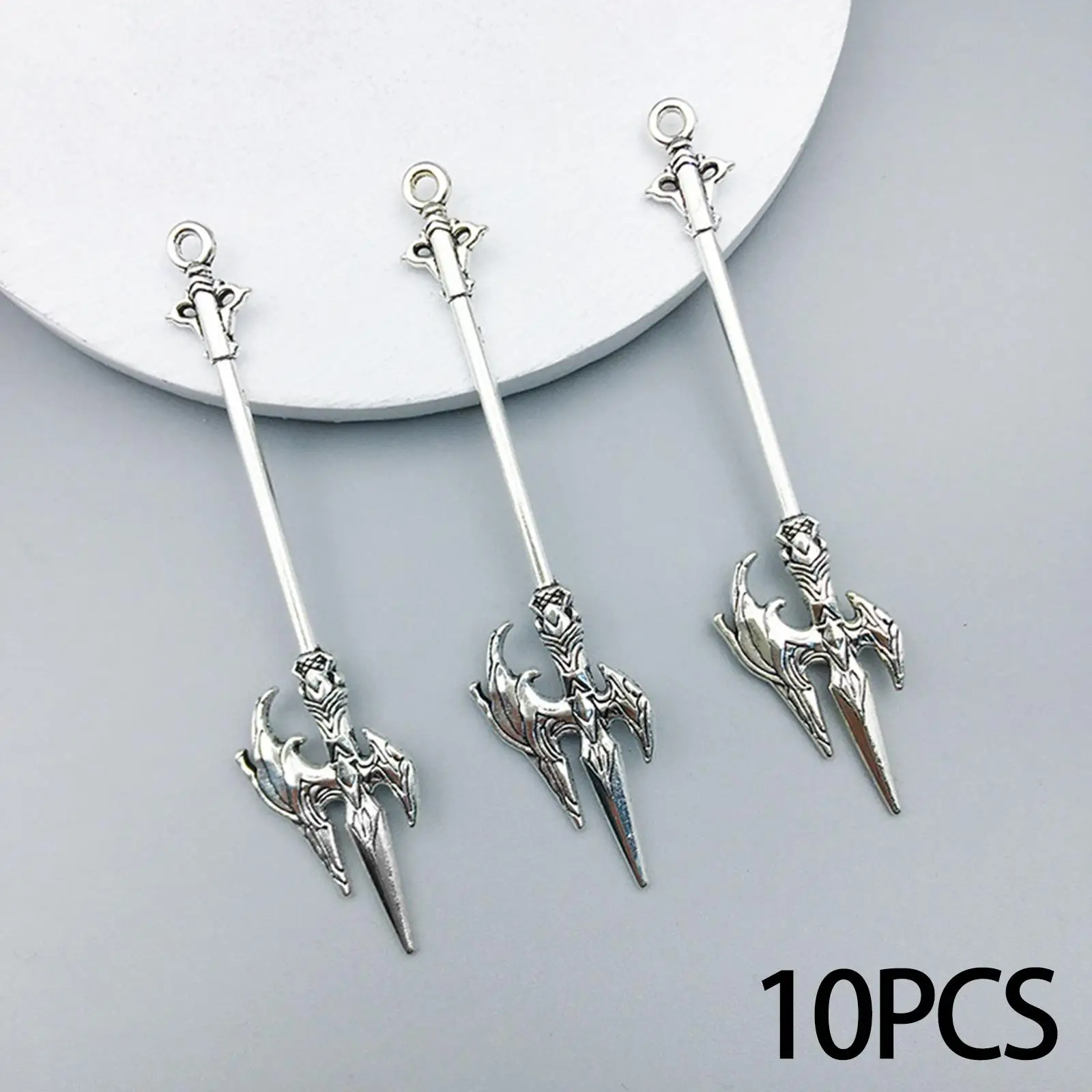 10 Pieces Antique Sword Crafts Supplies Action Figures Cosplay Toy Miniature Scenes Ornaments Charms Cosplay Scense Props Set