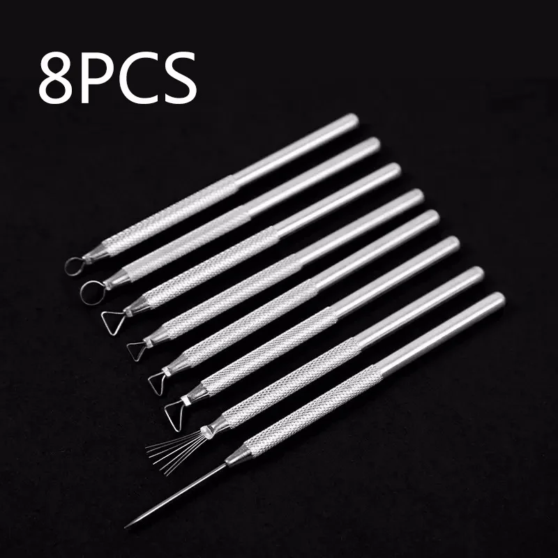 8Pcs Aluminum Rod Ceramic Tool Set, Clay Sculpting Tools, Pottery Modeling Carving Knife Scraper for Precision Sculpture