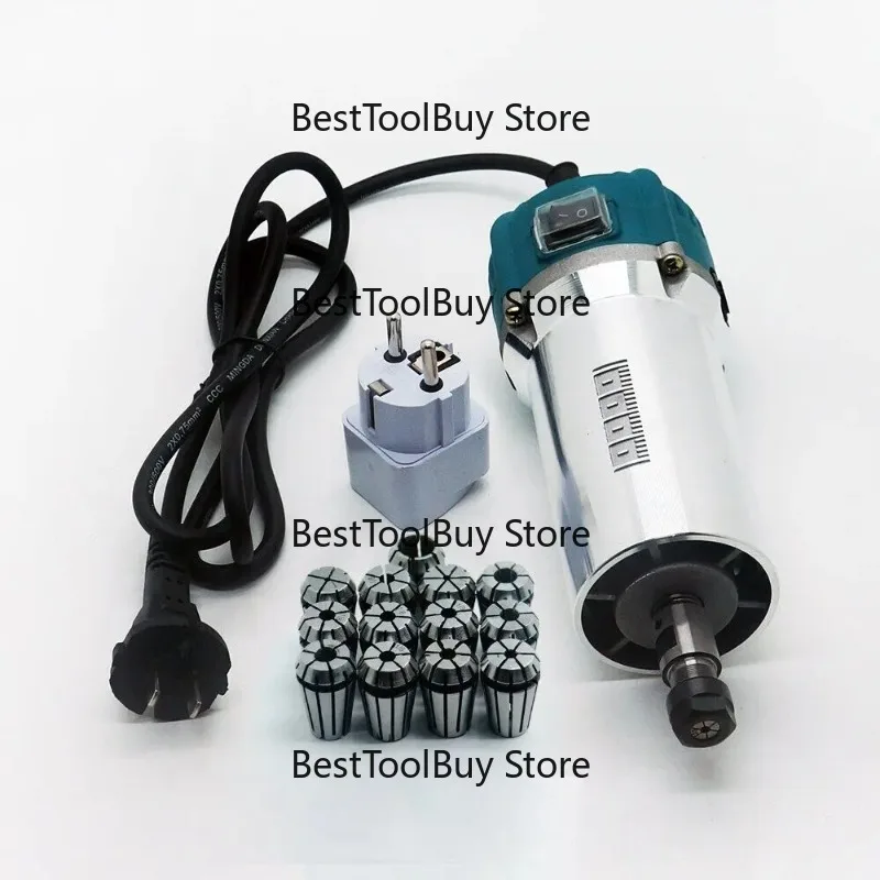 Wood Router Air Cooled 1500W Spindle Motor Diameter 64mm ER11 Collet Chuck for Aluminum Carving Milling Engraver Machine