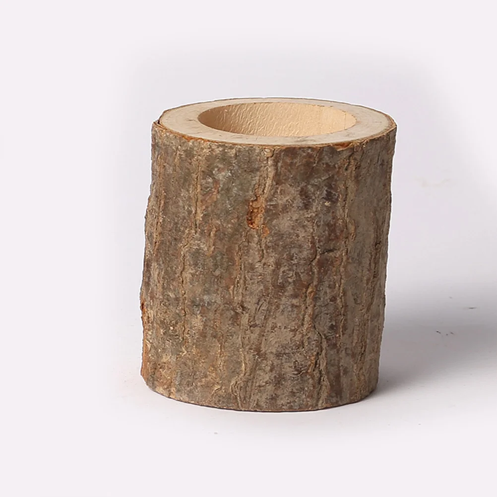 

5Pcs Wooden Candleholders Unique Shape Design for Home Office Festival Wedding Party Decorative Candlestick Tray