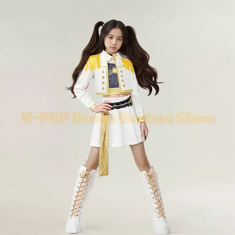 3Pcs Kpop Demon Hunters Costume Rumi Singer Dance Dress 3D Print Girls Halloween Christmas Costumes Cosplay Fancy Stage Outfits