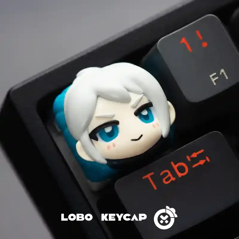 Valorant Keycap الراتنج مخصص Q-نسخة جيت Keycap الطرفية شخصية E-الرياضة الملحقات الميكانيكية لوحة المفاتيح ألعاب هدية