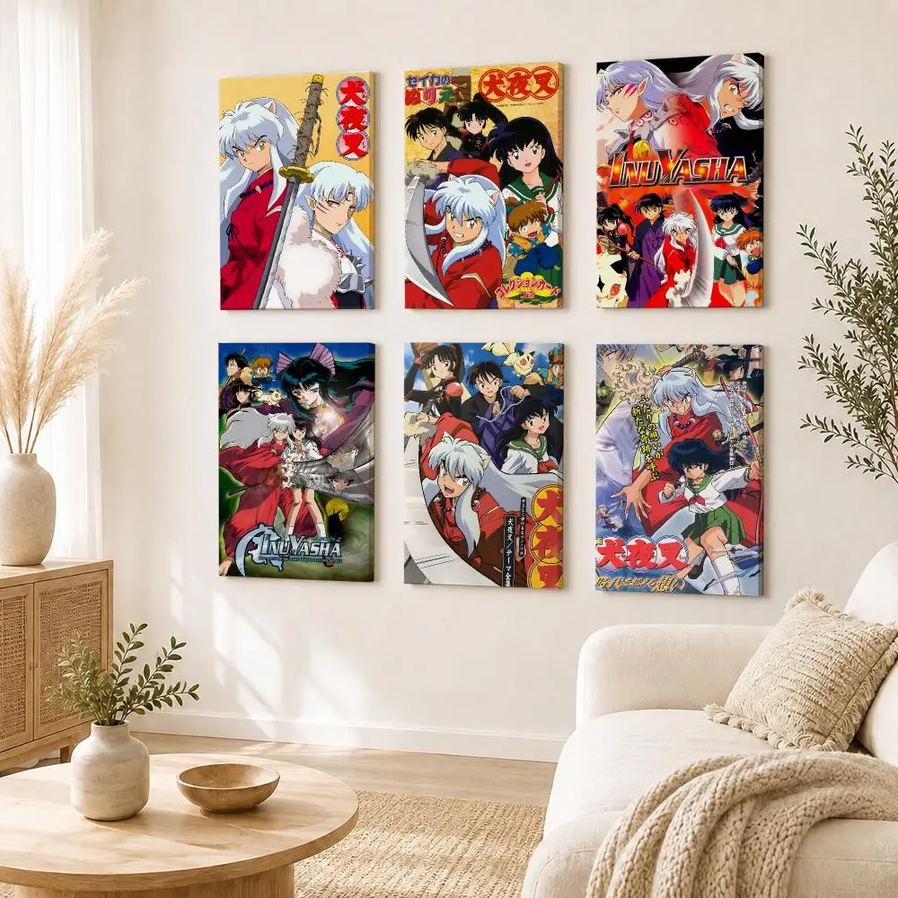 Classic Anime I-Inuyasha  Poster Self Adhesive Aesthetic Wall Art Picture for Living Room Home Decoration Gift