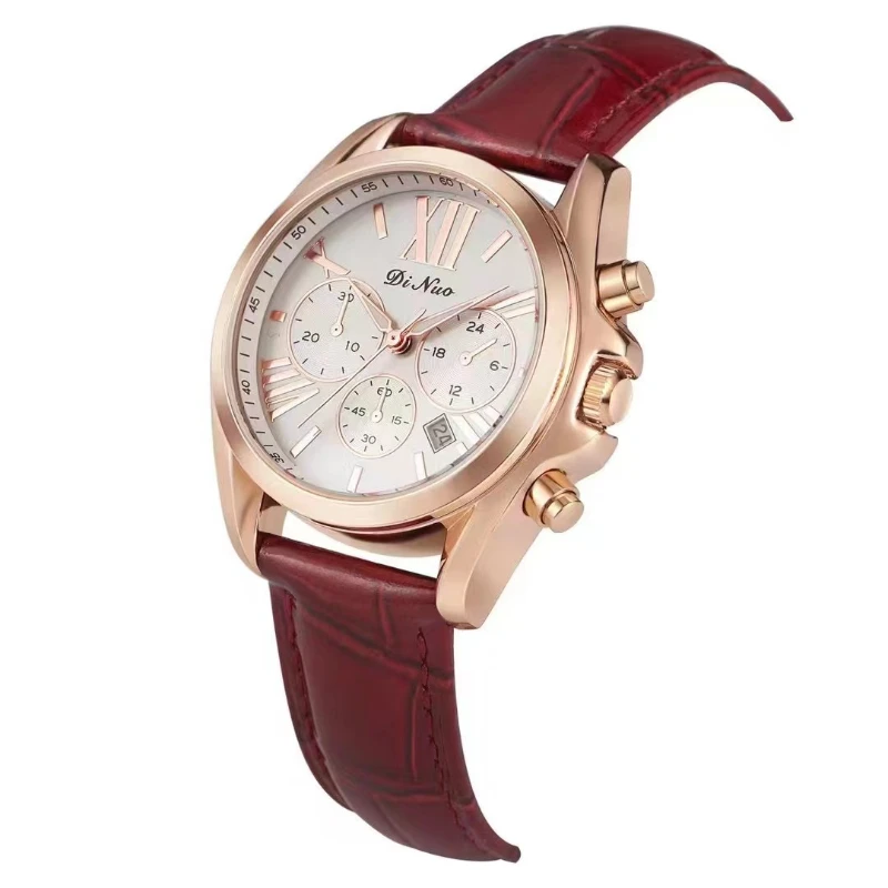 Reloj de pulsera de cuero Vintage para mujer, reloj de pulsera clásico antiguo de alta calidad, reloj de cuarzo de lujo para mujer, estilo Neutral