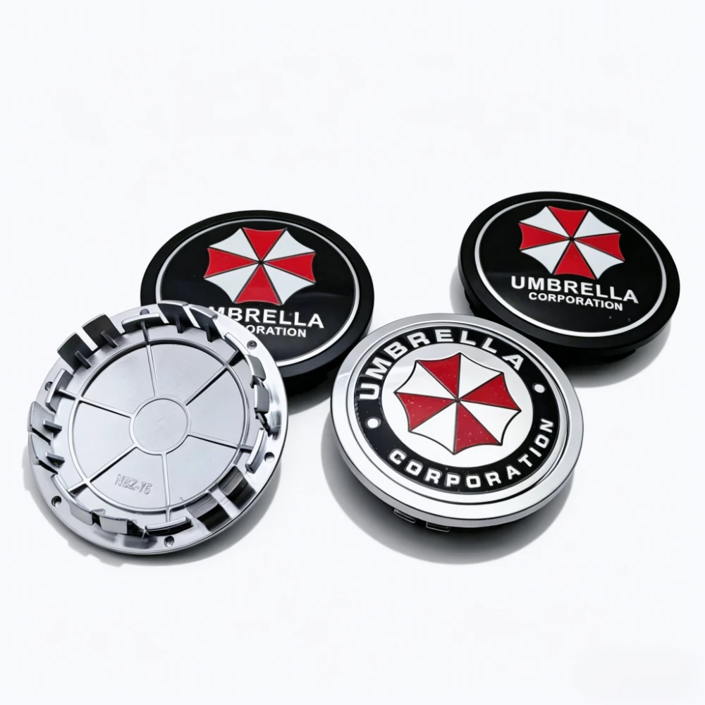 4pcs/Set 75mm ( Clips 65mm ) Umbrella Logo Emblem Badge Car Wheel Center Caps Wheel Hubcap Rim Hub Dust Cover Car Accessories view 6