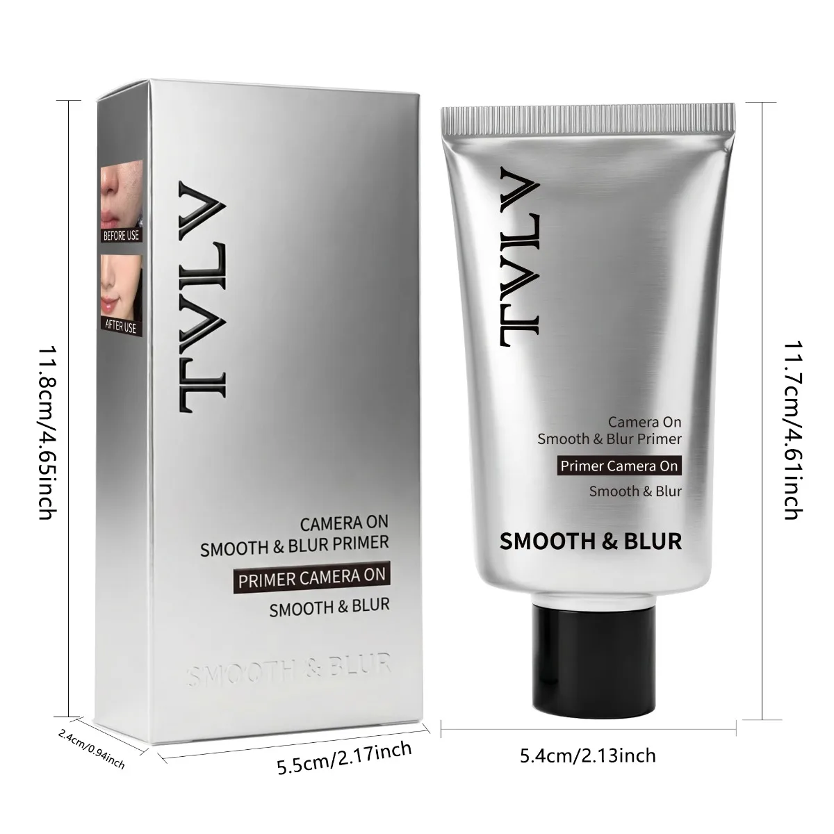 Camera On Smooth&Blur Primer - Pore Blurring,Long-Lasting Oil Control, Moisturizing Transparent Texture for Flawless Makeup Base
