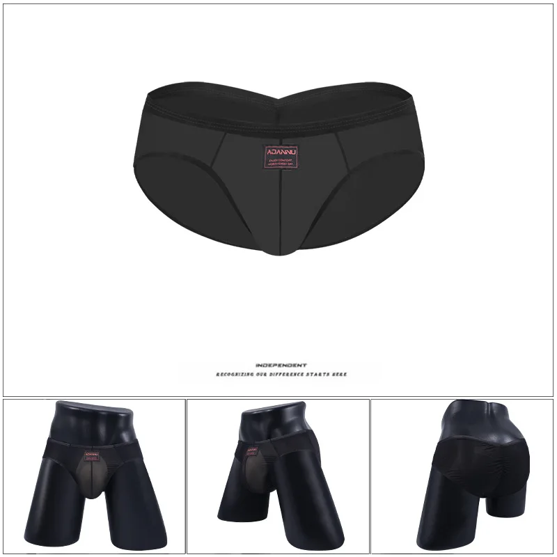 

Мужские боксеры ADANNU: сексуальное нижнее белье с глубоким V-образным вырезом, из нейлона, летние, комфортные, дышащие, для спорта, для геев