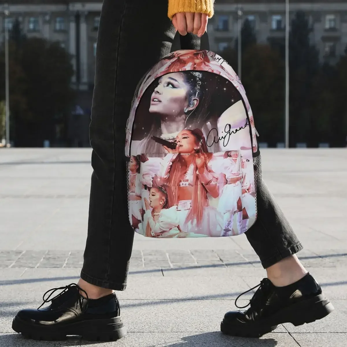 

Винтажный рюкзак в стиле поп-музыки Ariana Grande, Лидер продаж, рюкзак большой емкости для мальчиков и девочек, сумка для книг, сумки на плечо для мужчин и женщин, школьная сумка