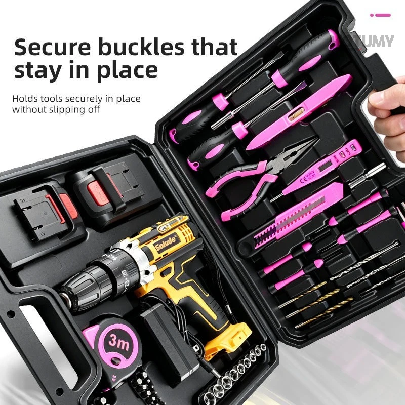 

Lithium Impact Drill Combo Hardware Tools Storage Case for DIY