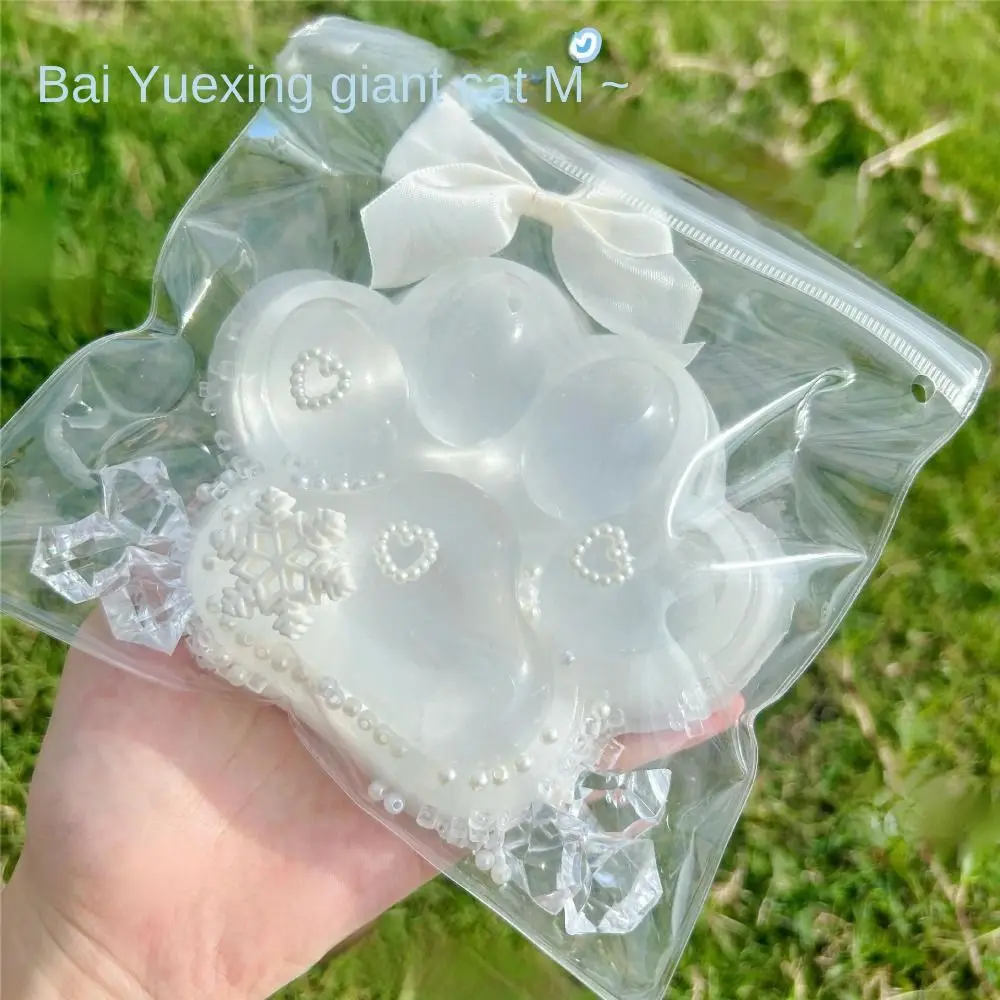 ضوء القمر الأبيض العملاق القط باو ضغط لعبة العجن سوبر كبير القط باو تململ لعبة شفافة لينة القط باو قرصة لعبة