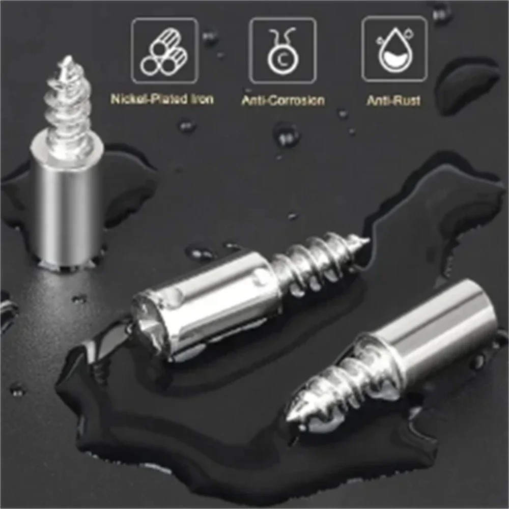 50/10PCS Self Tapping Screw Layer Plate Holder Wardrobe Septum Brackets Fixed Screw Shelf Support Pegs with Non-Slip Sleeve image 4