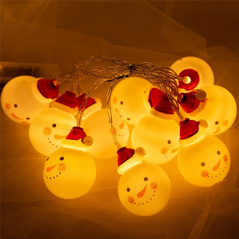 

LICE-LED Snowmans String Light Outdoor For Christmas Garden Decor For Holiday Lighting Decor Wedding Decor Light 1.5M 10 Lamp Du