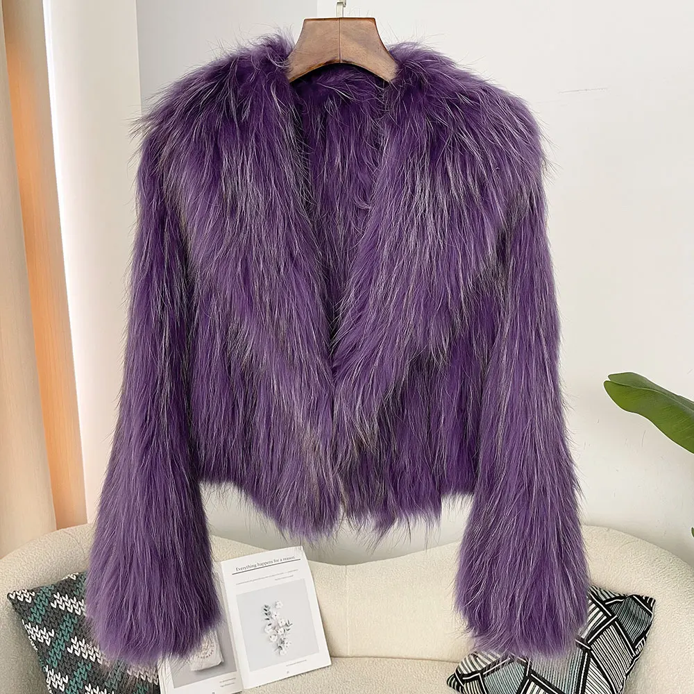 Lapel Hairy Fluffy Party Outwear Luxury Fur Jackets Warm New in Femme Short Fur Coat Lady Winter Real Fur Coats Women