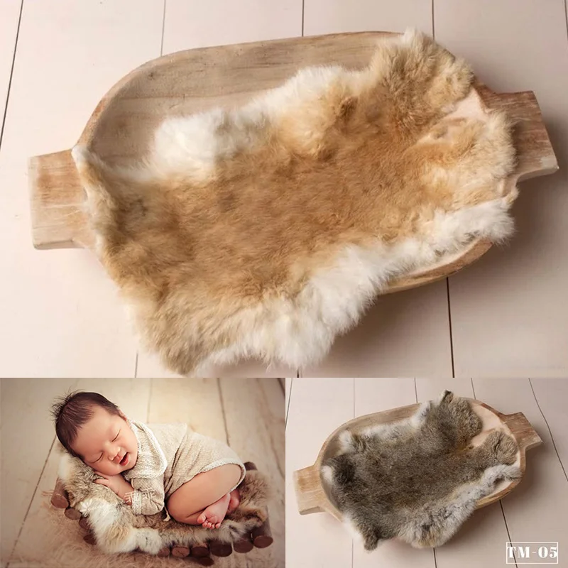 Newborn Photography Rabbit Hair Blanket Container Barrel Frame Blue Bedding Baby Full Moon Photography Studio Auxiliary Props