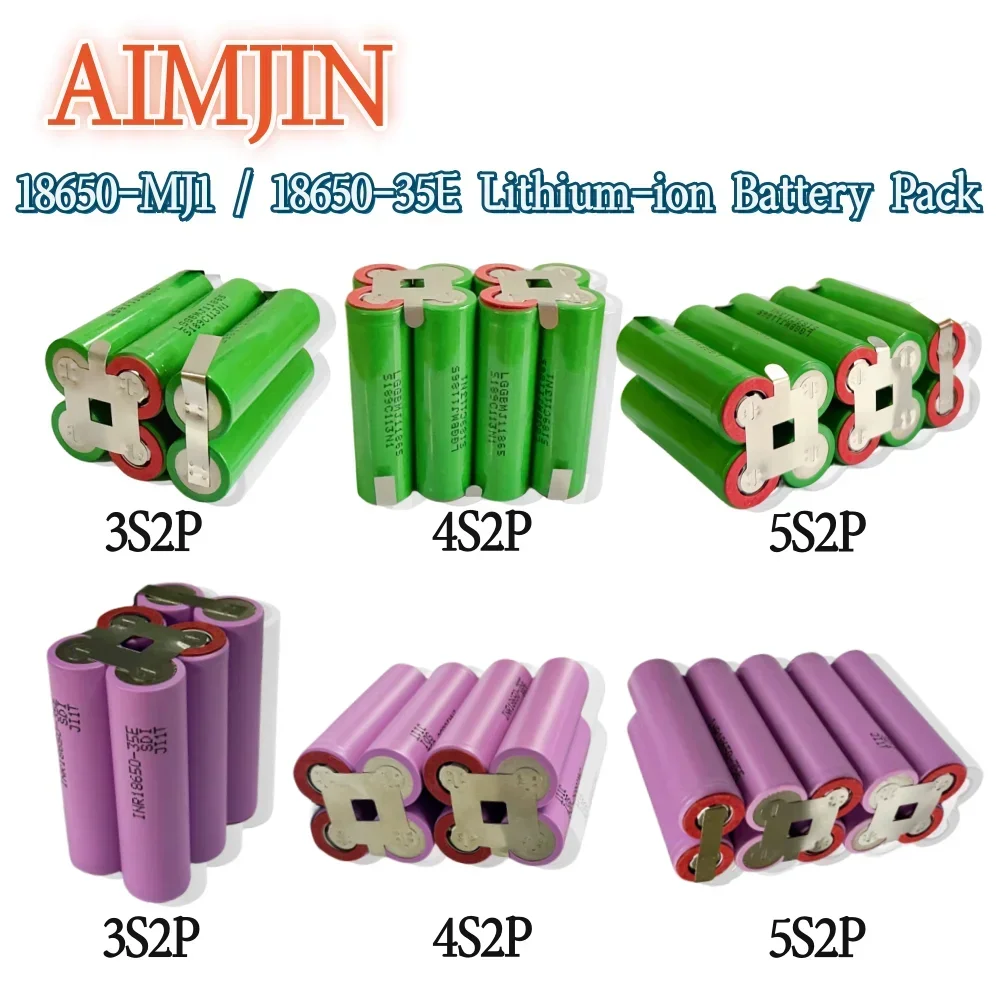 10.8V-18V 7000mAh 3S2P 4S2P 5S2P Series Connection 18650-MJ1/18650-35E Li-ion Battery,For Screwdriver Battery Weld Battery Pack