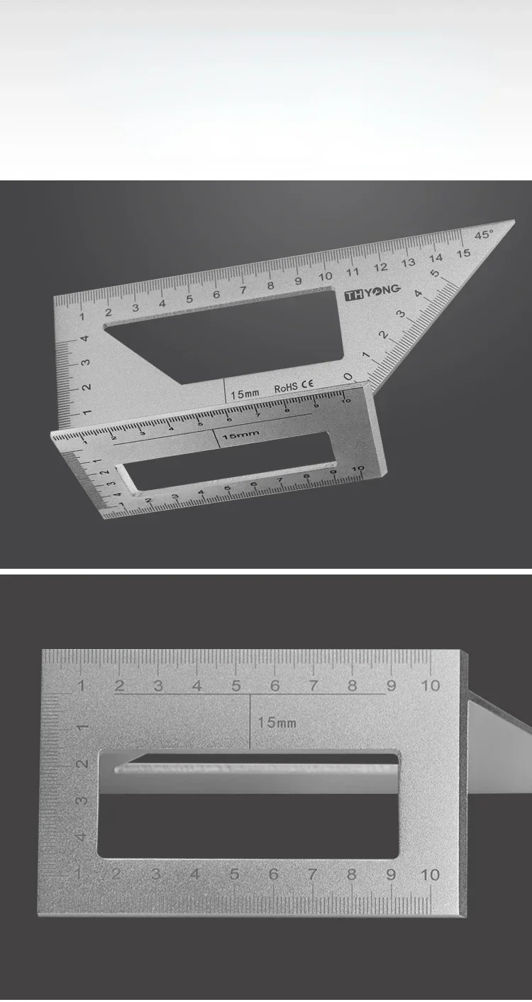 

Многофункциональный измеритель угла 45/90 градусов, алюминиевая Т-линейка для работы по дереву, квадратный деревообрабатывающий инструмент, 1 шт.
