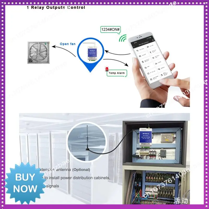 Hot Ltem 4G GSM WH-300-US Gate Door Opener Relay Switch Remote Controller Supports Remote Wireless Alarm With APP Control