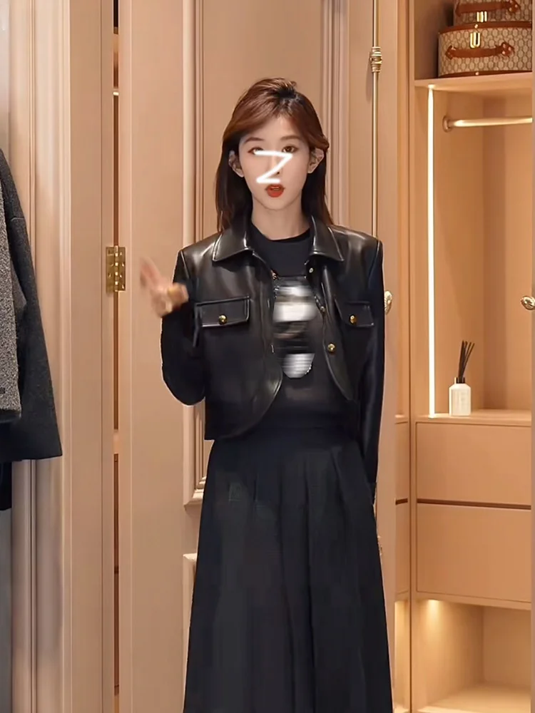 

Женская укороченная куртка Donna из искусственной кожи в стиле ретро, модная, для ранней весны