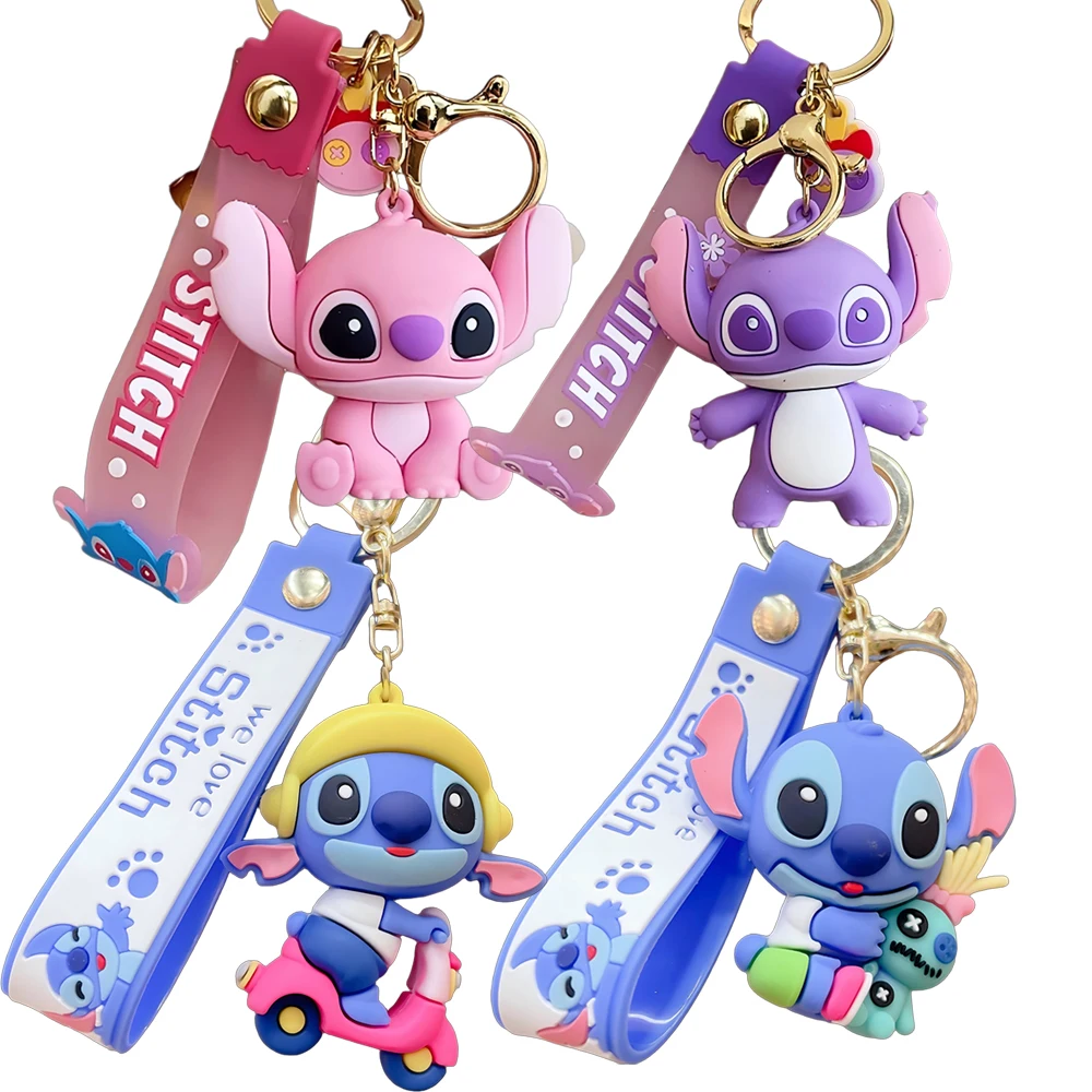 

Disney Anime Stitch Series Keychain Cute Cartoon Designs Practical and Decorative Bags and Keys Ornament Birthday Gift for Teens
