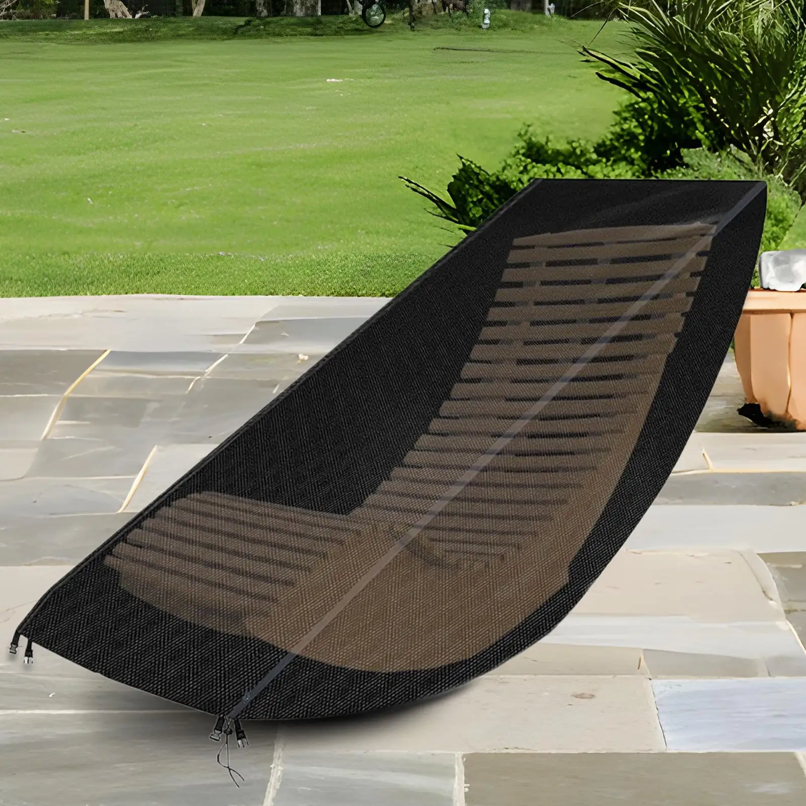 Lounge Chair Outdoor Cover 210D Waterproof Seat Guard Pool Chair Covers for Indoor Patio Beach Pool Lawn Garden Sun-Blocking - view 4
