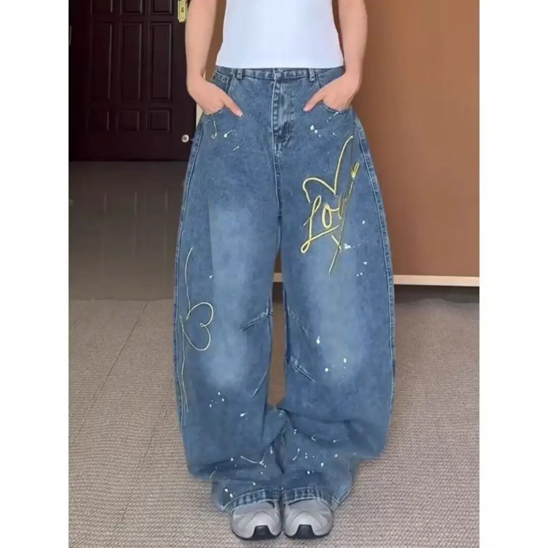 

Мужские джинсы American Fit Wide Leg: повседневные, свободного кроя, в винтажном стиле, из прочного хлопкового бленда