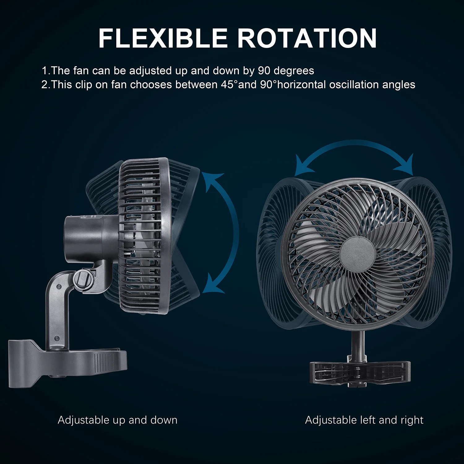 Grow Tent Clip Fan High Airflow Mutiple Wind Speed High Performance Low Noise For Hydroponics Greenhouse