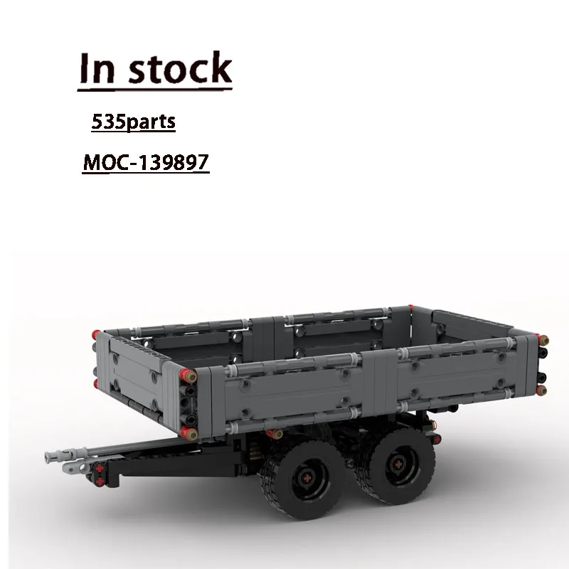 

MOC-139897 Новая классическая маленькая 3-сторонняя модель самосвала с прицепом, 535 шт., игрушка в подарок на день рождения для мальчиков и детей