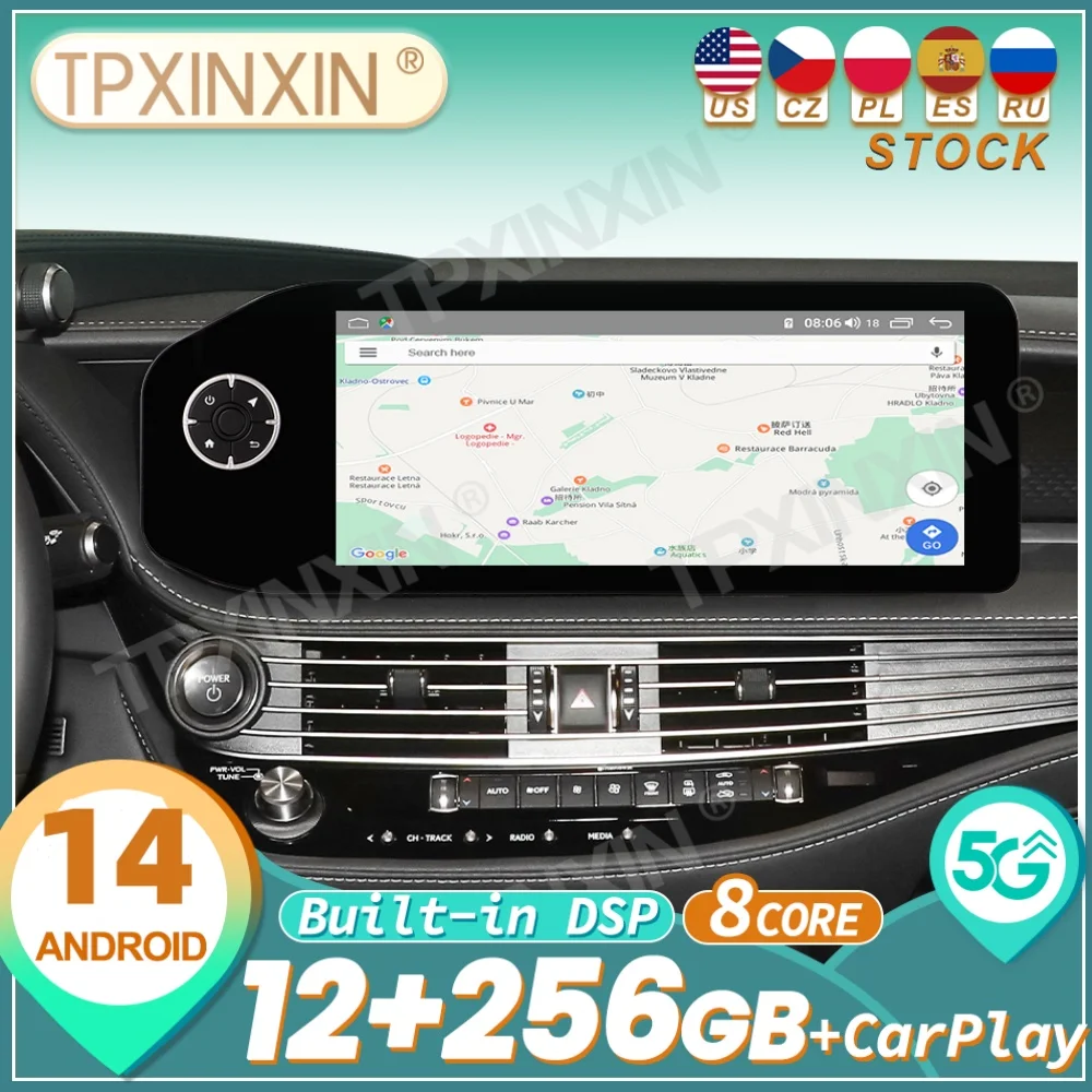 

For Lexus LS 2017 2018 2019 2020 Android Auto Carplay Car Radio Stereo Automotive Multimedia Player GPS Navigation Head Unit
