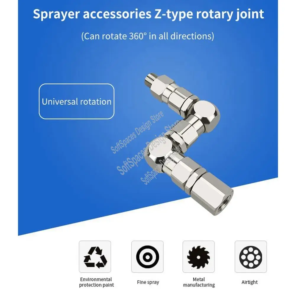 

A51M-Совместный насос для распыления краски, аксессуар из нержавеющей стали 360° ° Аксессуар для вращающегося насоса-распылителя