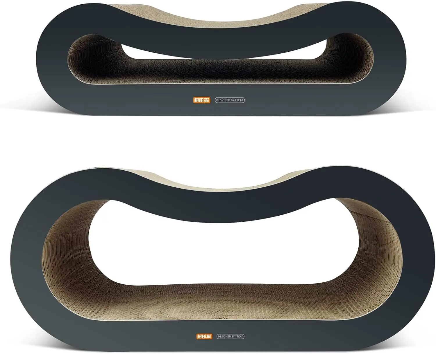 Indoor Cat Scratching Pad, Corrugated Cardboard, Durable, Reversible with Catnip for Furniture Protection