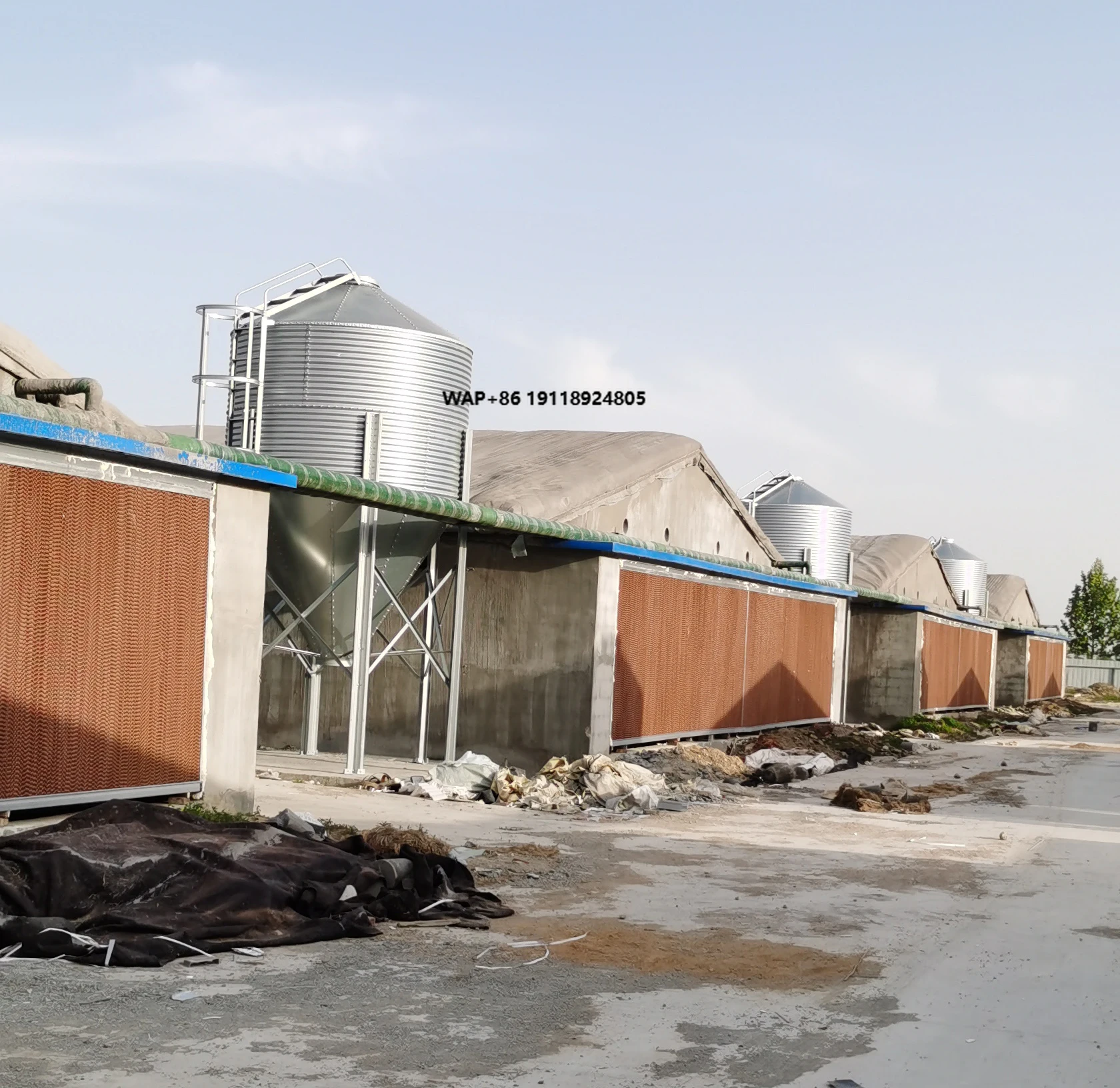 Large Capacity Pig/chicken Hot-dip Galvanized Auger Feeding Silo tank Poultry Swine House Equipment Feeding Bin Tower 25T Silo