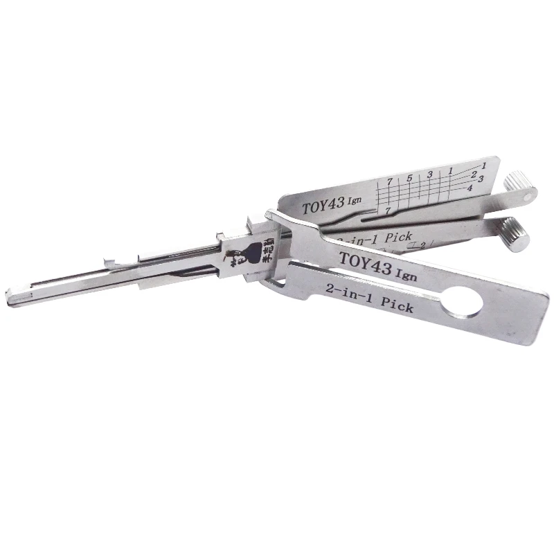 Lishi TOY43 Ign 2-in-1 Schlosserwerkzeug Lockpick & Decoder Flachfräsen für H-onda Motorrad/T-oyota/GE3/Geely Modelle – Detail 2